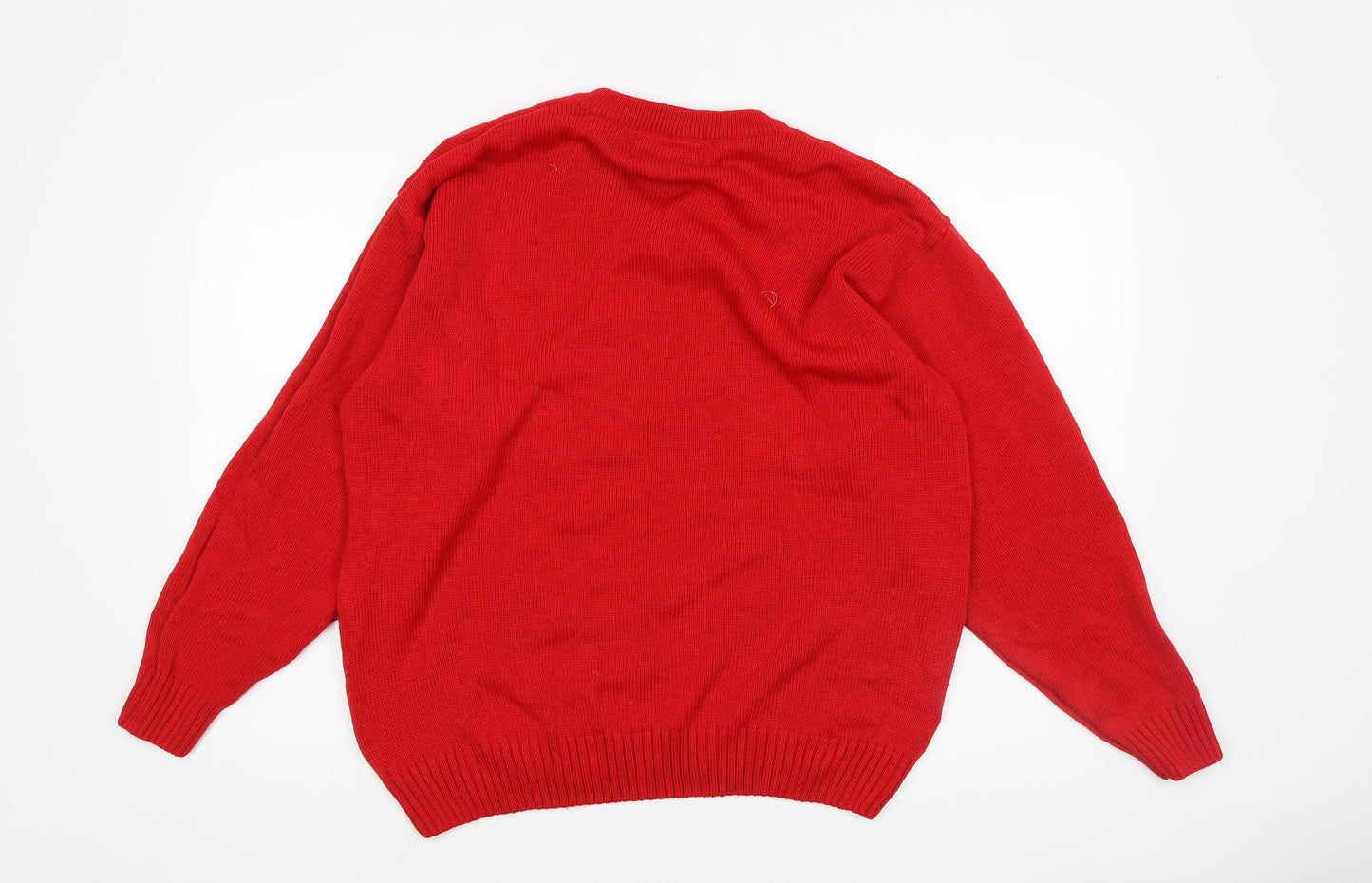 Womens UK Size 7XL Christmas Jumper King Red Pullover Jumper