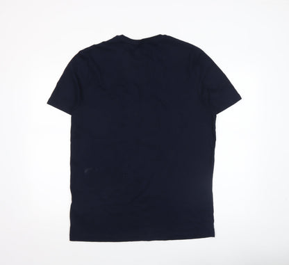 Mens UK Size L Marks and Spencer Blue  T-Shirt