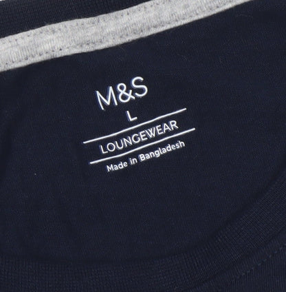 Mens UK Size L Marks and Spencer Blue  T-Shirt