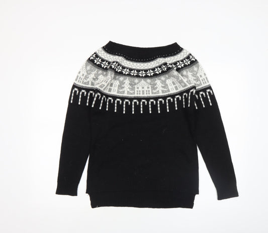 Womens UK Size 8 NEXT Black Pullover Jumper