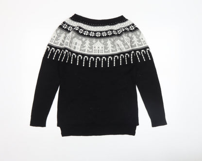 Womens UK Size 8 NEXT Black Pullover Jumper