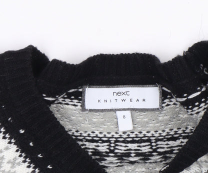 Womens UK Size 8 NEXT Black Pullover Jumper