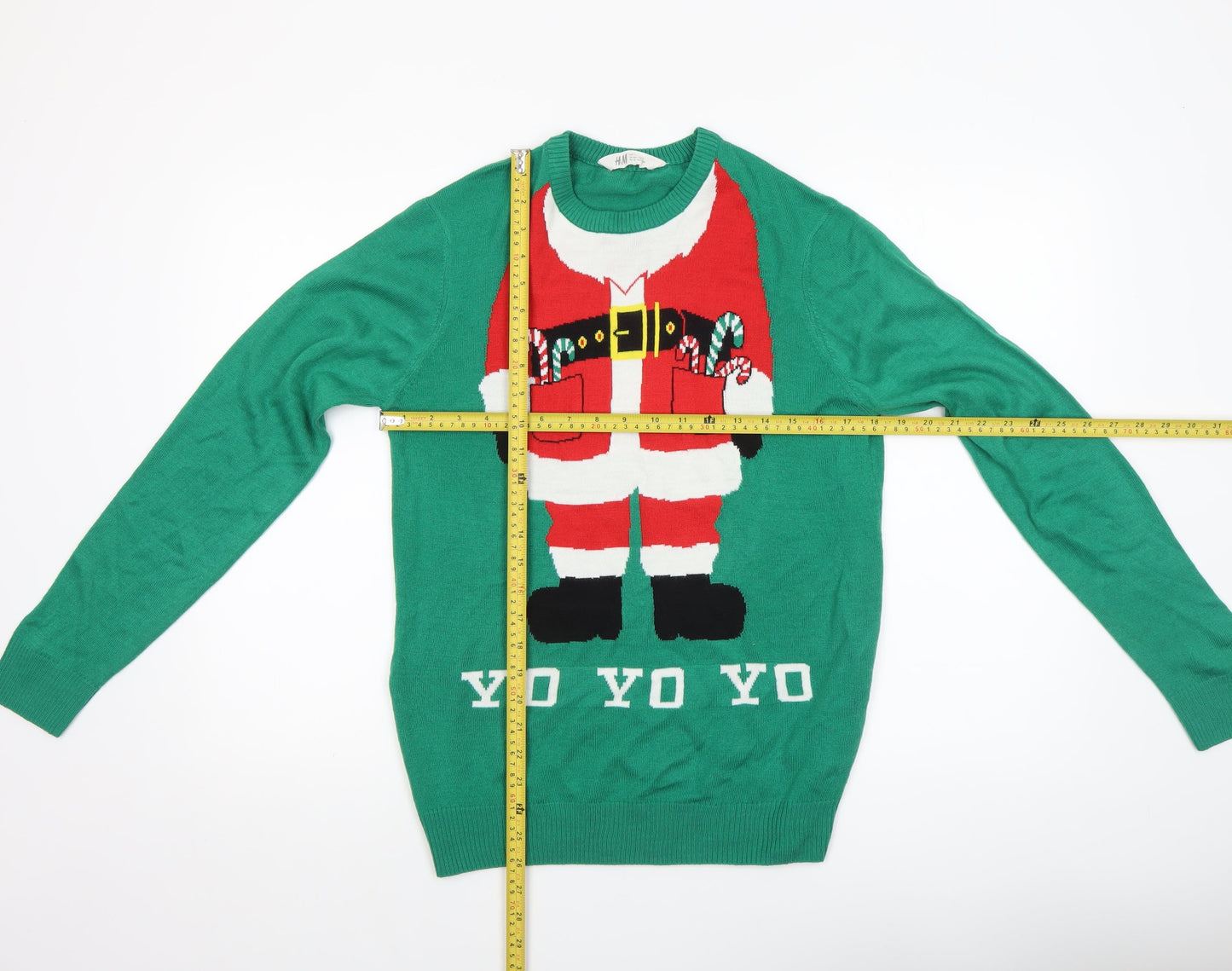 Boys UK Size 16 Years H&M Green Pullover Jumper