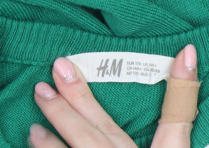 Boys UK Size 16 Years H&M Green Pullover Jumper