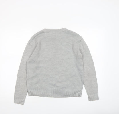 Womens UK Size XS H&M Grey Pullover Jumper