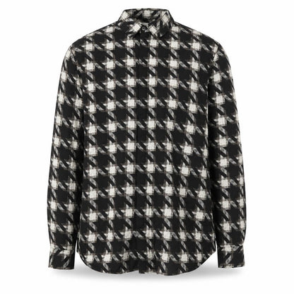 Marks and Spencer Autograph Men's Black Check Long Sleeve Button-Up Shirt M