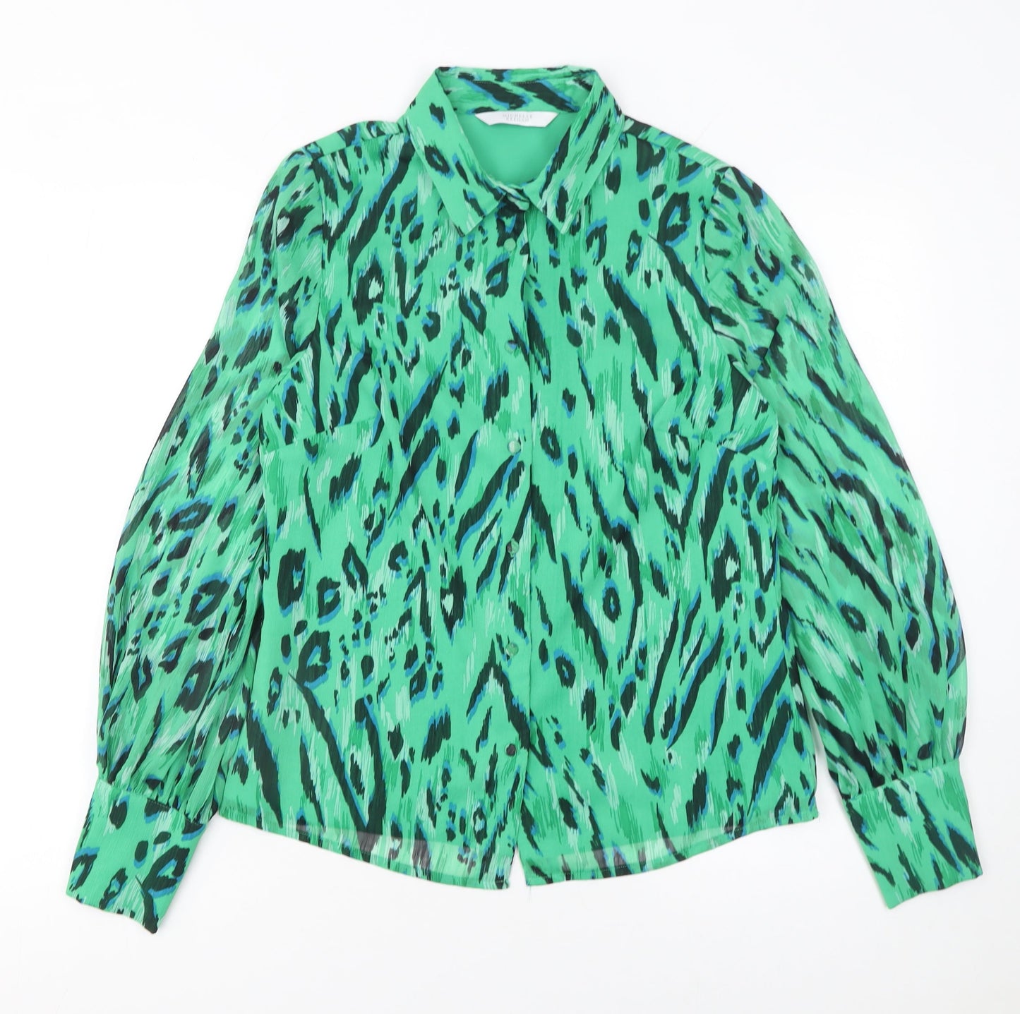 Womens UK Size 8 Michelle Keegan Green Basic Blouse