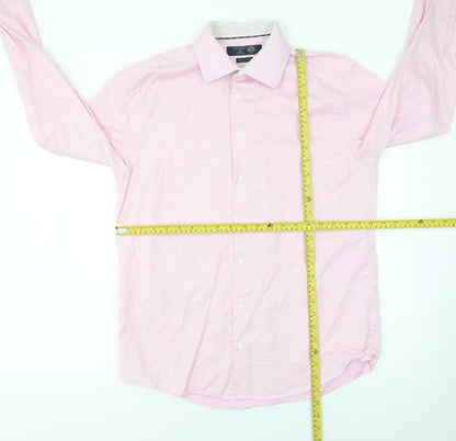 Mens UK Collar Size M Paul Costelloe Living Smart Pink  Dress Shirt