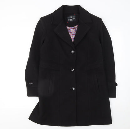 Womens UK Size L Fashion Flo Black Overcoat