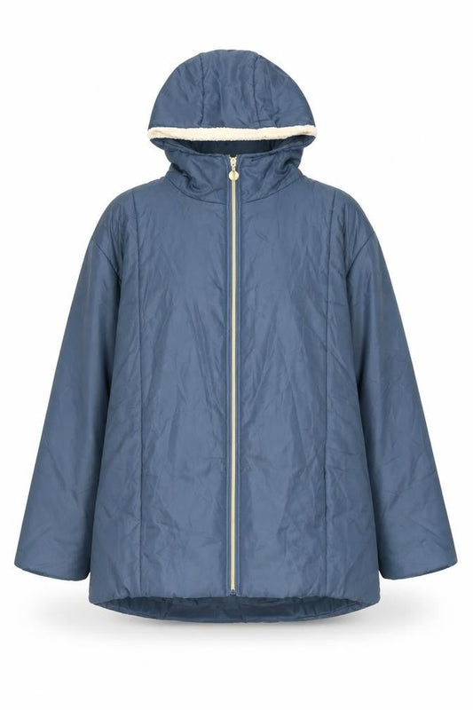 Womens UK Size L Nathalie Andersen Blue Puffer Jacket