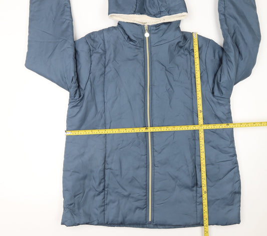 Womens UK Size L Nathalie Andersen Blue Puffer Jacket