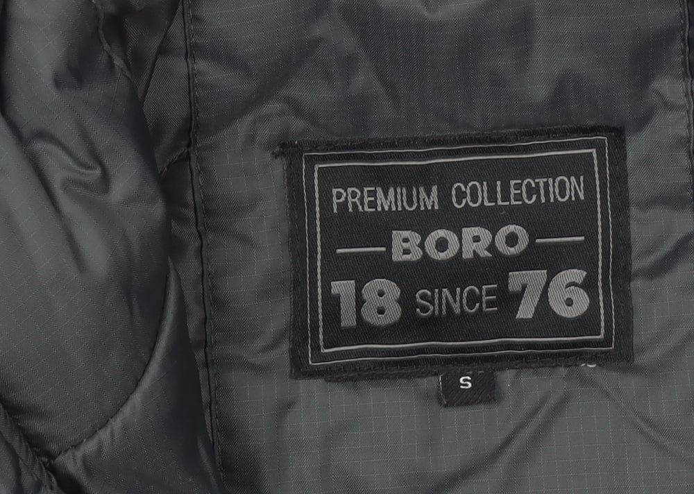 Mens UK Size S BORO 1876 Grey Puffer Jacket