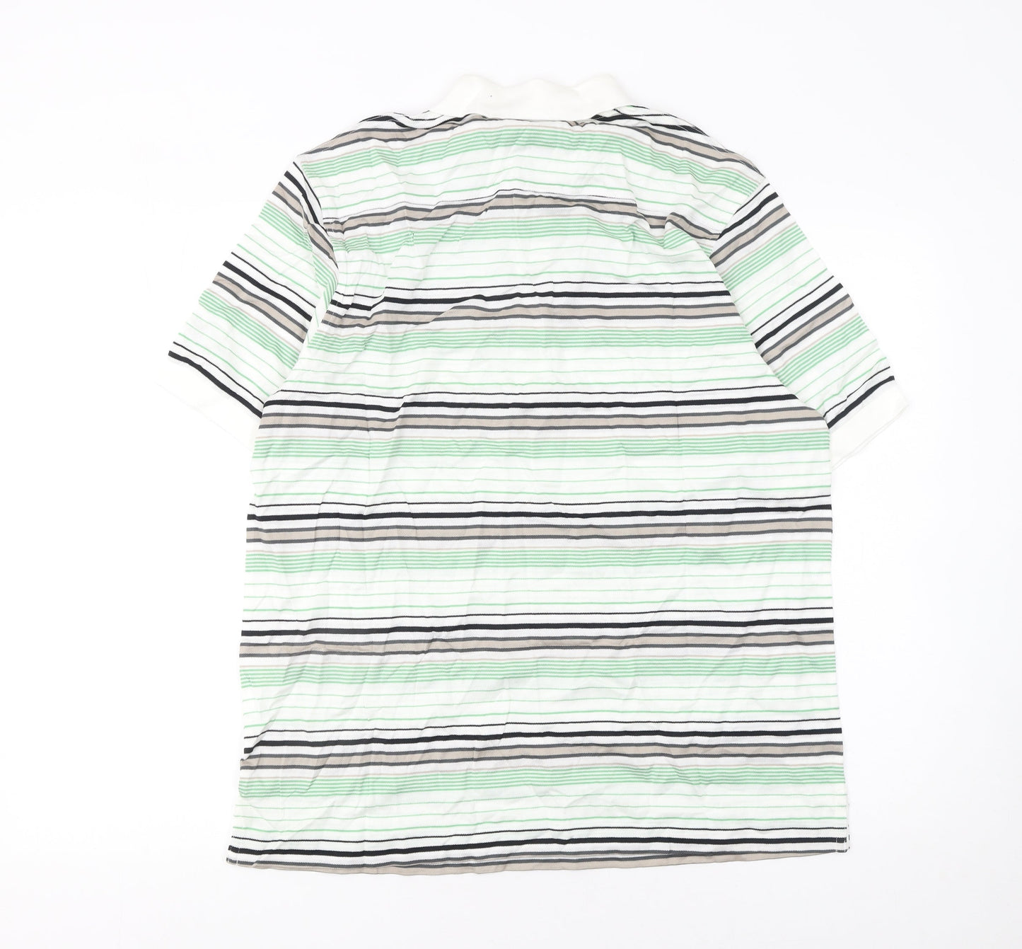 Lyle & Scott Men's Multicoloured Striped Cotton Golf Polo M