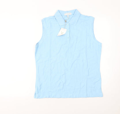 Lyle & Scott Men's Blue Sleeveless Golf Polo Shirt Size L