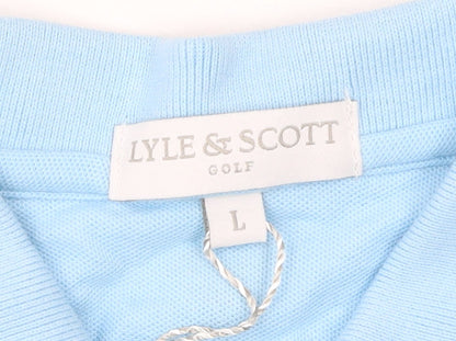 Lyle & Scott Men's Blue Sleeveless Golf Polo Shirt Size L