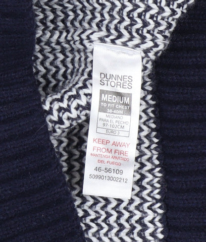 Mens UK Size M Dunnes Stores Blue Pullover Jumper