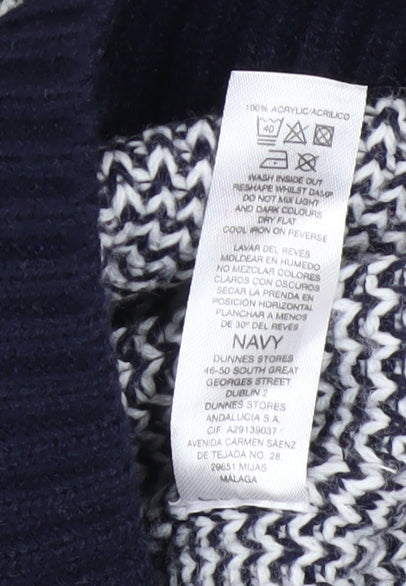 Mens UK Size M Dunnes Stores Blue Pullover Jumper