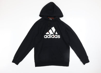 Mens UK Size S adidas Black Pullover Hoodie