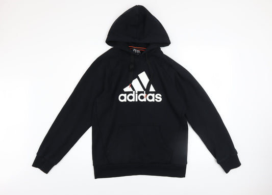 Mens UK Size S adidas Black Pullover Hoodie