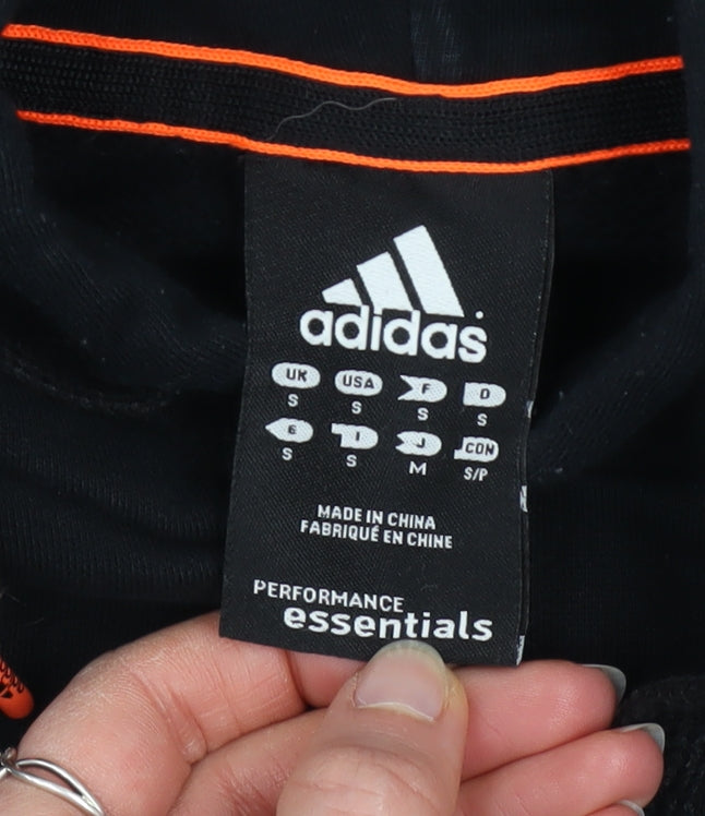 Mens UK Size S adidas Black Pullover Hoodie