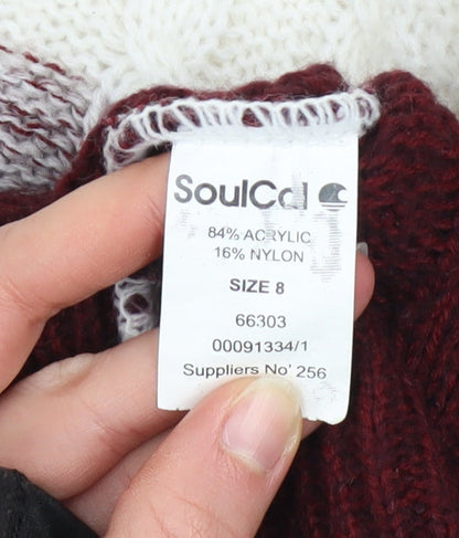 Womens UK Size 8 SoulCal & Co Multicoloured Pullover Jumper