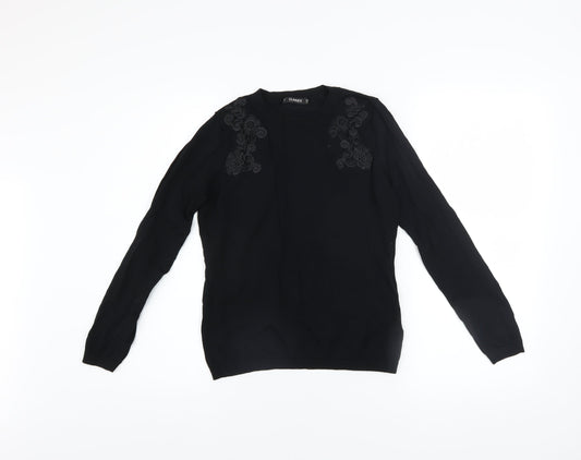 Womens UK Size 8 Dunnes Black Pullover Jumper