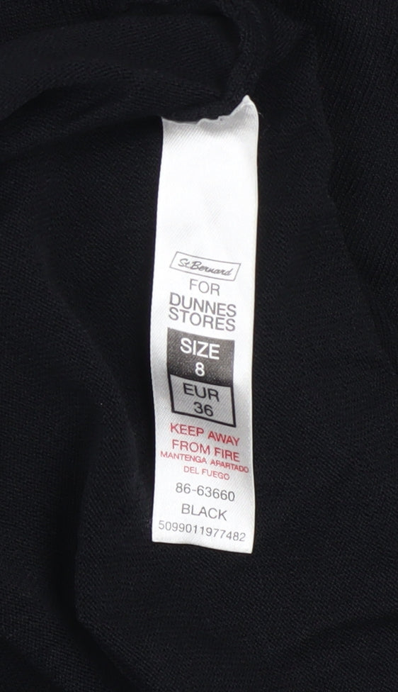 Womens UK Size 8 Dunnes Black Pullover Jumper