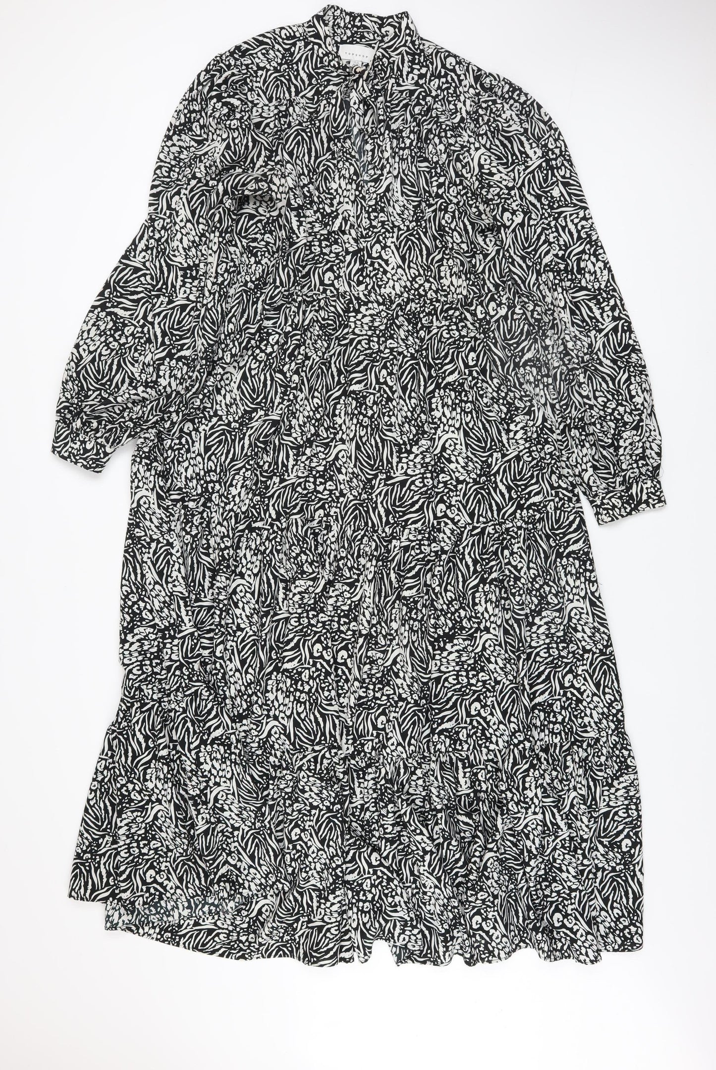 Womens UK Size 10 Topshop Fit & Flare Dress
