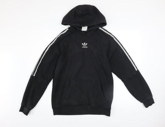 Mens UK Size S adidas Black Pullover Hoodie