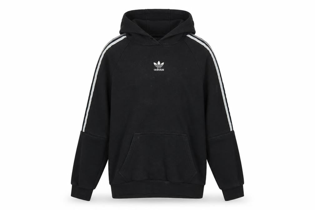 Mens UK Size S adidas Black Pullover Hoodie