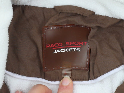Mens UK Size L Paco Sport Brown Basic Jacket