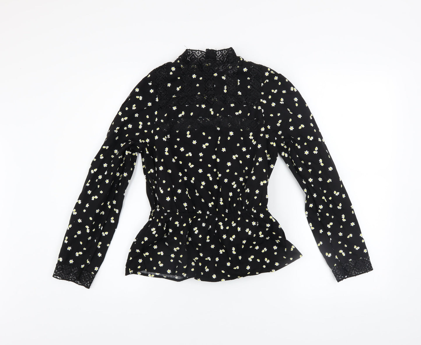 Womens UK Size XS Savida Black Tunic Blouse