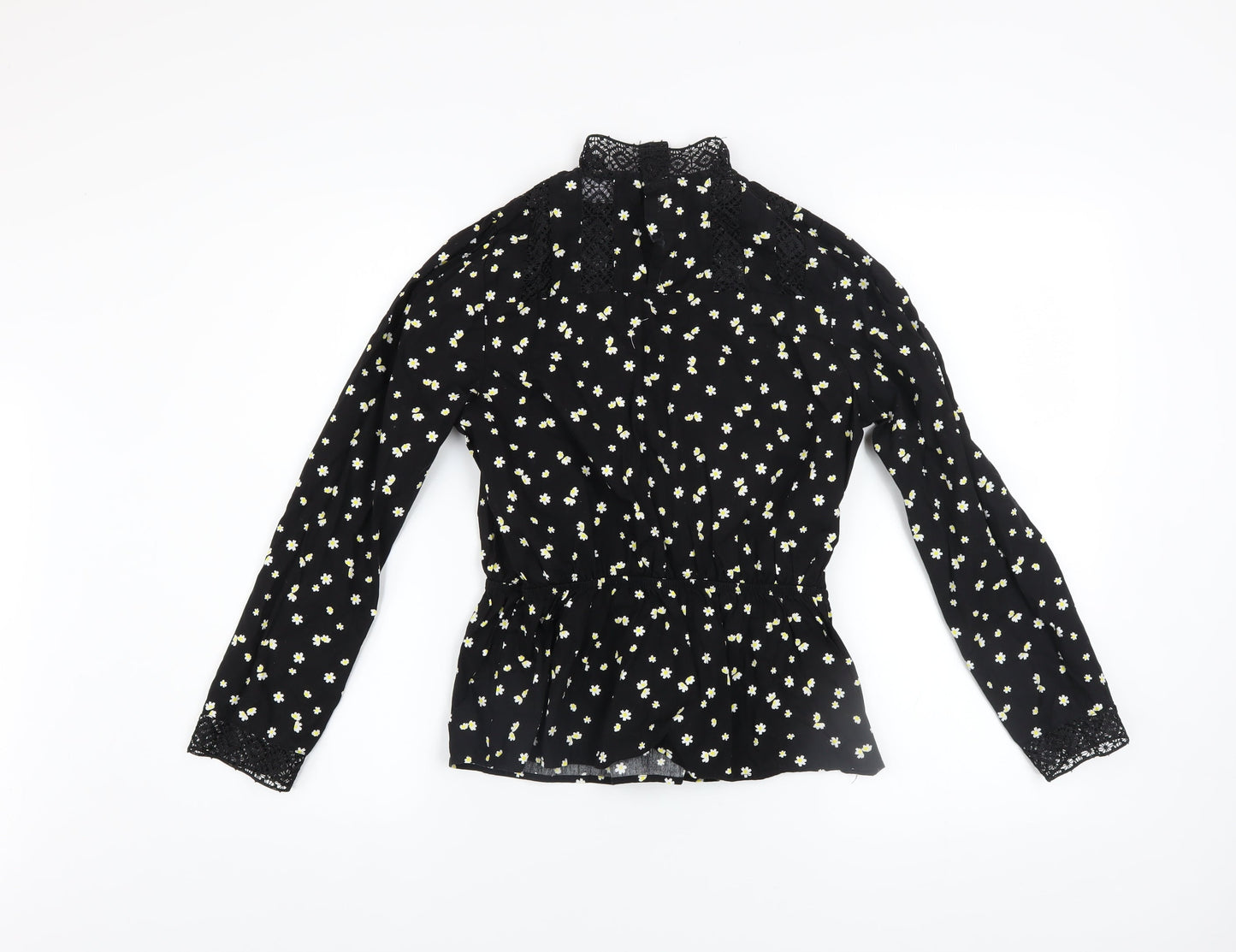 Womens UK Size XS Savida Black Tunic Blouse