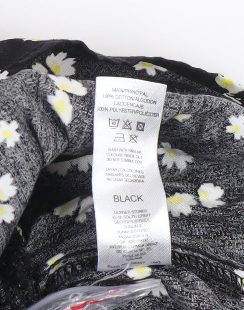 Womens UK Size XS Savida Black Tunic Blouse