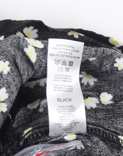 Womens UK Size XS Savida Black Tunic Blouse