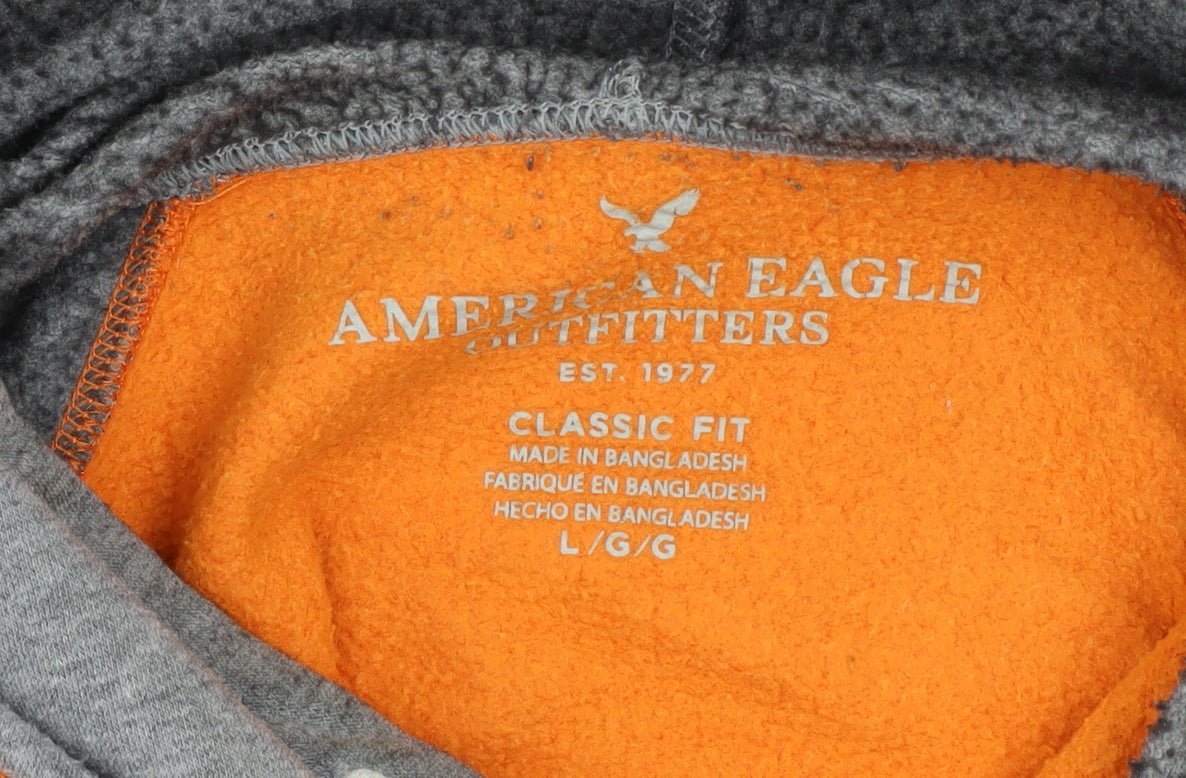 Mens UK Size L American Eagle Multicoloured Pullover Hoodie