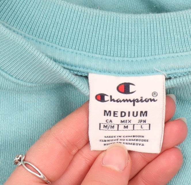 Womens UK Size M Champion Blue Pullover Sweatshirt
