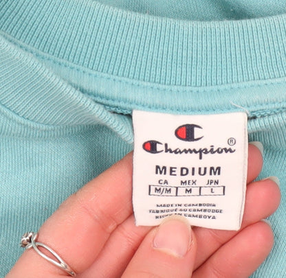 Womens UK Size M Champion Blue Pullover Sweatshirt
