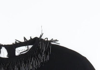 Womens UK Size 12 Warehouse Black Pullover Jumper