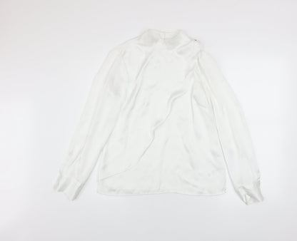 Womens UK Size XS Savida White Wrap Blouse