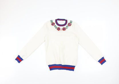 Womens UK Size XS Savida Ivory Pullover Jumper