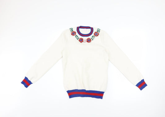 Womens UK Size XS Savida Ivory Pullover Jumper