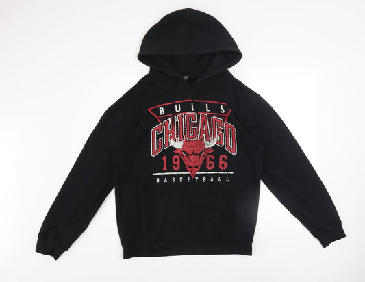 Mens UK Size M UNK Black Pullover Hoodie