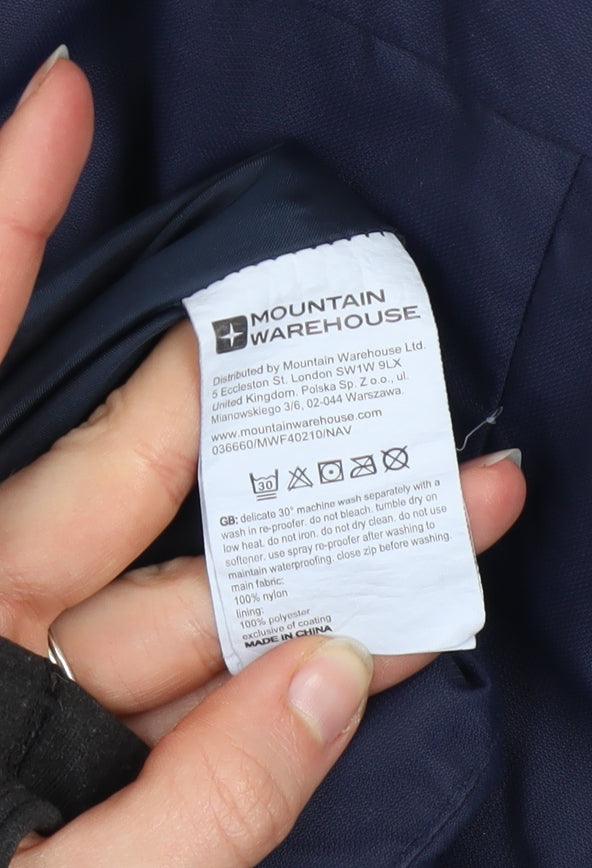 Mens UK Size S Mountain Warehouse Blue Rain Coat