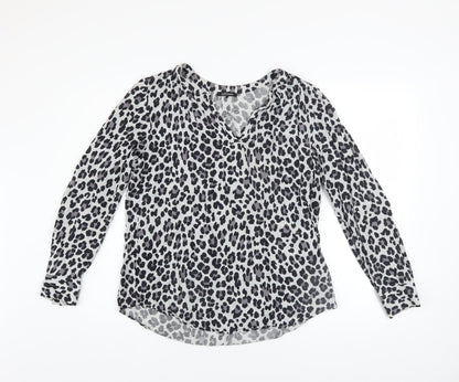 Womens UK Size 12 Olsen Grey Tunic Blouse