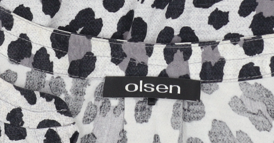 Womens UK Size 12 Olsen Grey Tunic Blouse