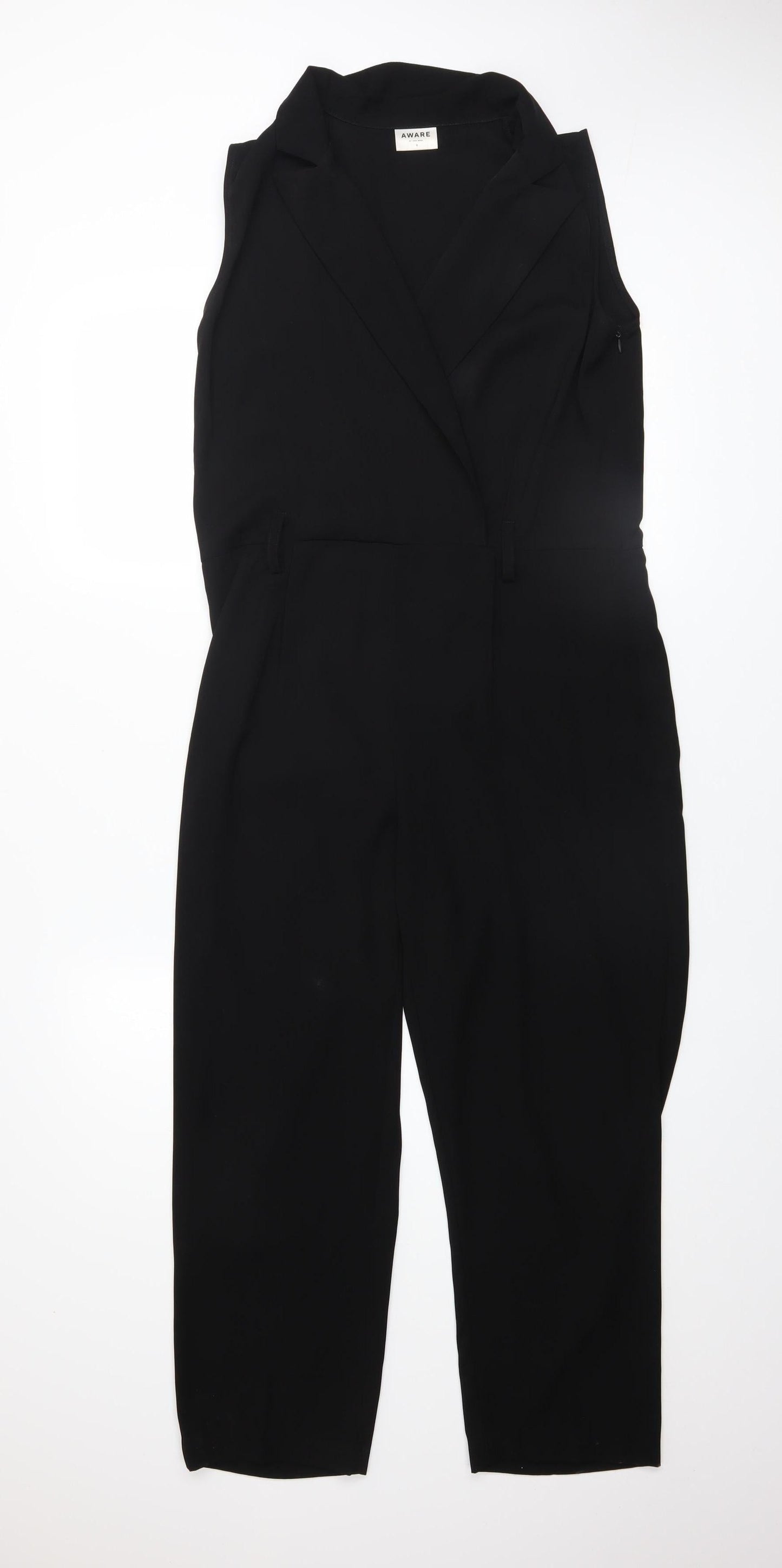 Womens UK Size S Aware by Vero Moda One-Piece Black Jumpsuit