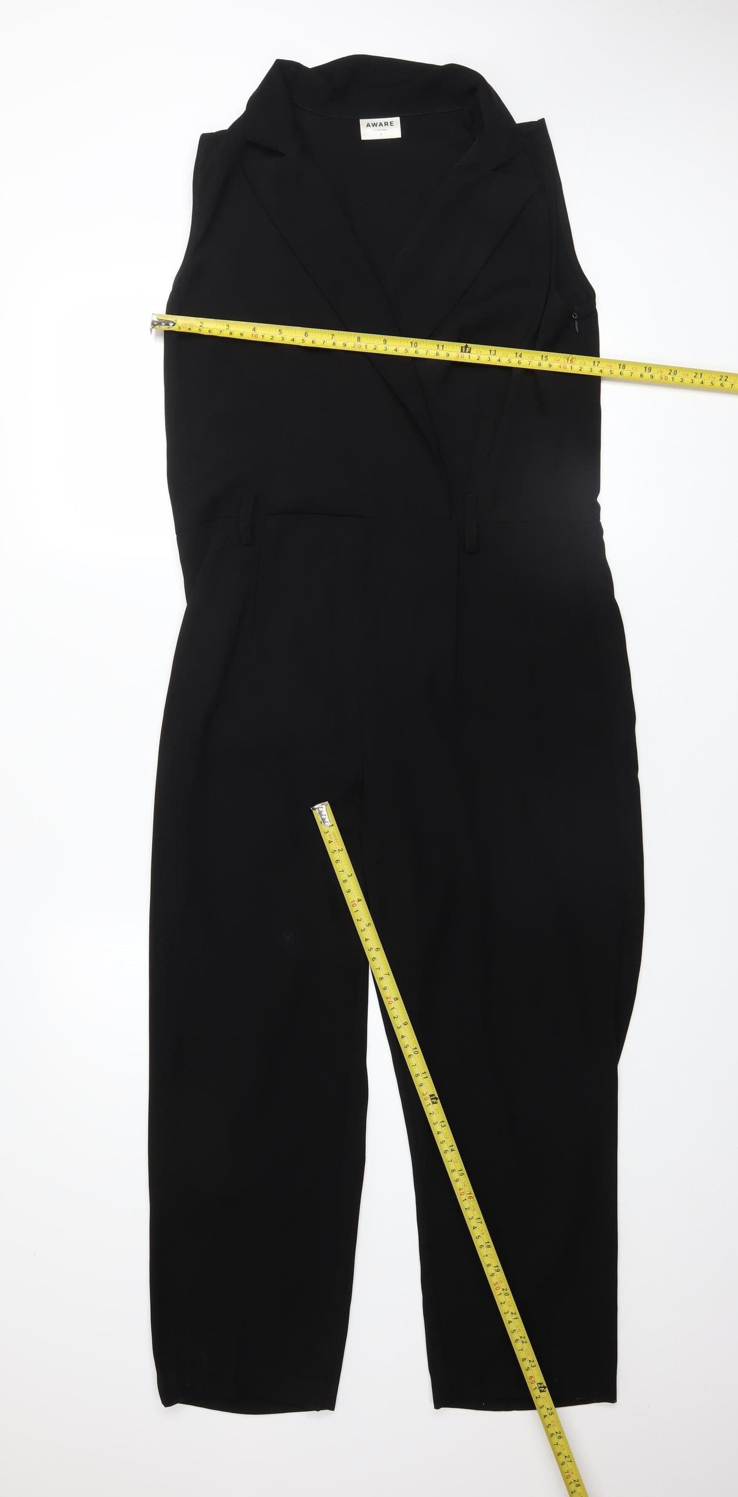 Womens UK Size S Aware by Vero Moda One-Piece Black Jumpsuit