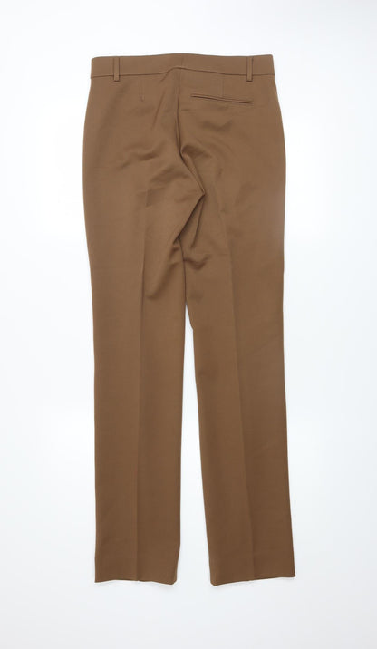 Womens UK Size 8 Marks and Spencer Regular Fit Dress Pants Brown Trousers