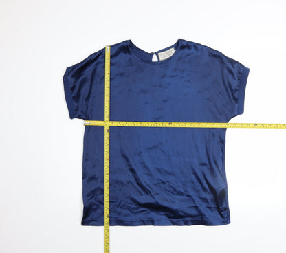 Womens UK Size M Lennon Courtney & Kilkenny Design Blue Basic Blouse